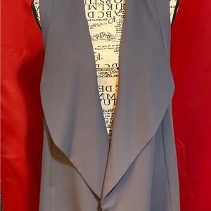 Vince Charcoal Sleeveless Draped Vest